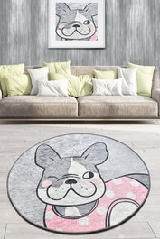 Conceptum Alfombra Happy Dogs Gris 100 cm